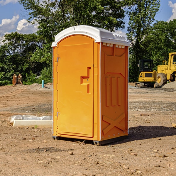 do you offer hand sanitizer dispensers inside the portable restrooms in Angelus Oaks